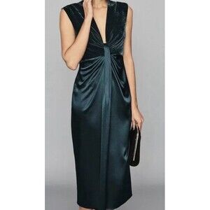 Reiss Livvy Plunge Bodycon Dress Size 2